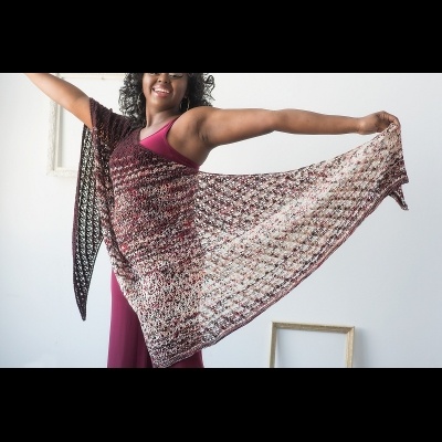 Alla Prima Shawl by Susanna IC, Zen Yarn Garden Inc - Impressionist Collection, photo © Gale Zucker Photography