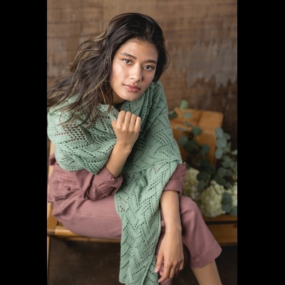 Autumn Rain Shawl by Susanna IC, Interweave Knits, Fall 2019, photo © Interweave