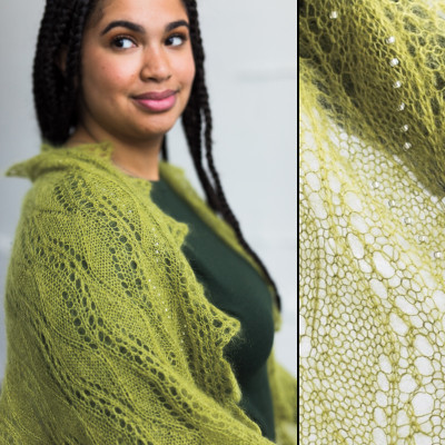 Whitecaps Shawl by Susanna IC, Published in Ethereal: Lace Shawls, Knit Picks Website, photo © Knit Picks